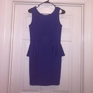 Royal blue peplum dress