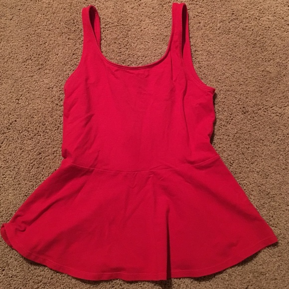 Express Red peplum top