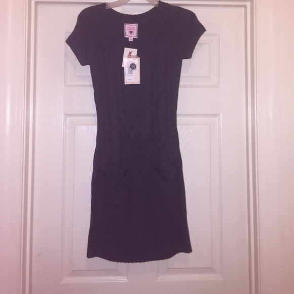 Gray sweater dress