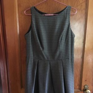 Black and white fit and flare dress