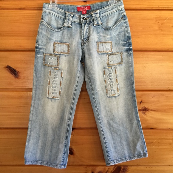 Pretty Embellished Croup Stretchy Jeans 28