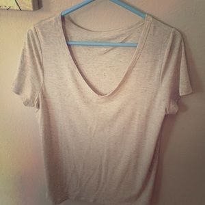 Tee with colorful specks of color