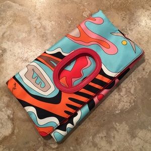 Emilio Pucci patterned clutch