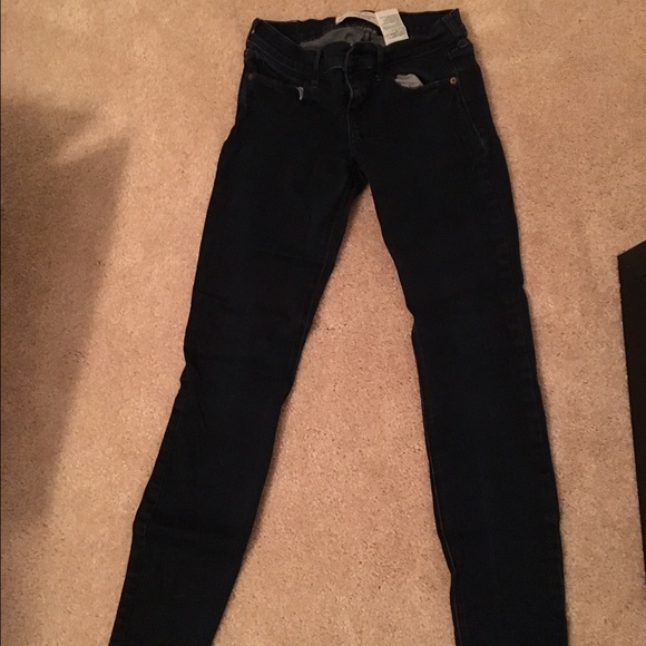 Abercrombie and Fitch dark blue skinny jeans