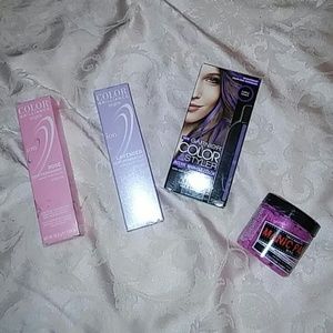 Pink and purple hair dye