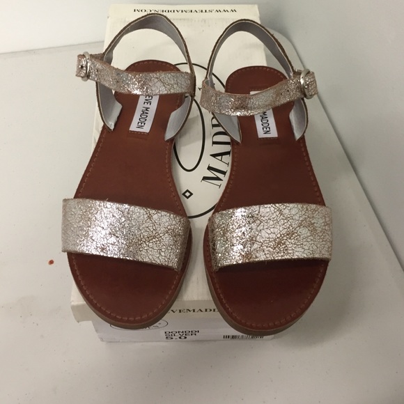 Silver foil sandals