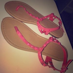 Super Cute Studded Coral Sandals ✨