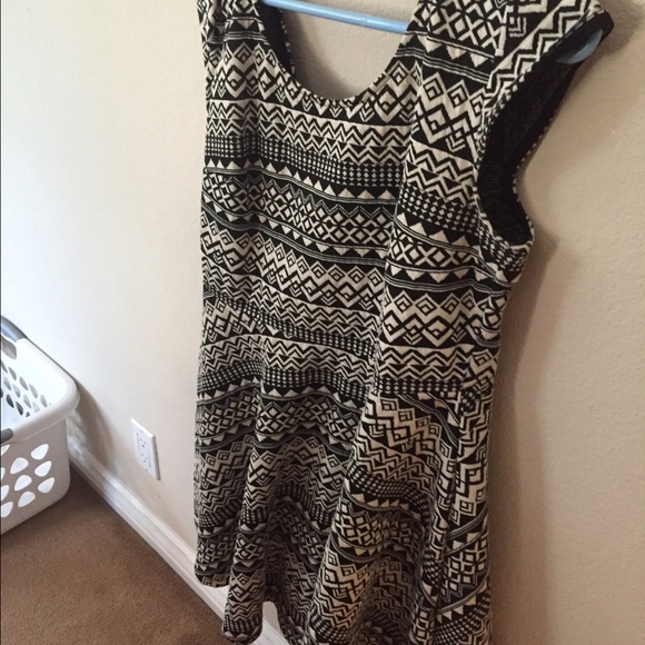 Black n Cream skater dress