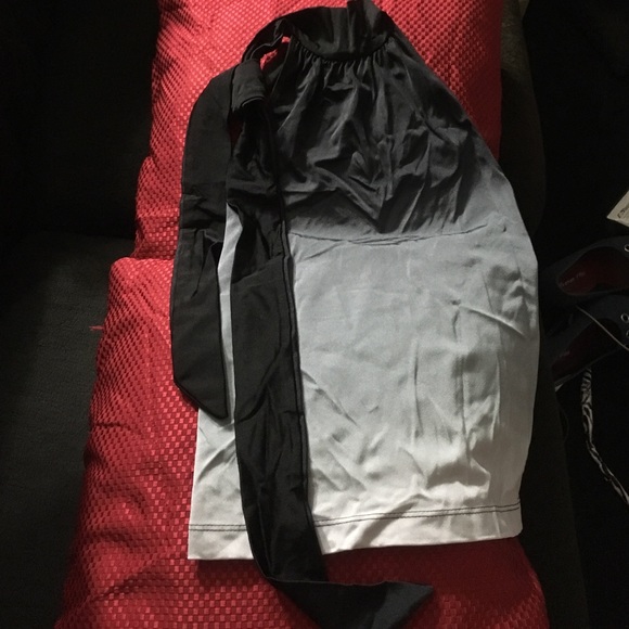 Mock neck halter top