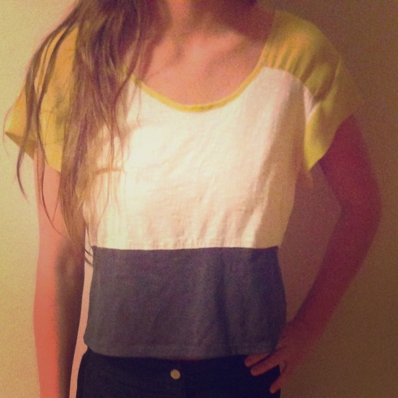 Color Blocked Crop Top