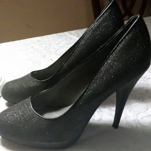 Black Glittery Shoes