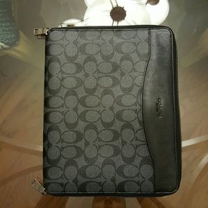 Coach leather folio for 10" tablet.  NWOT