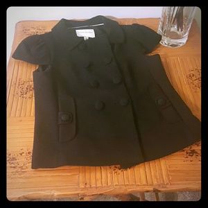 Black short sleeve blazer