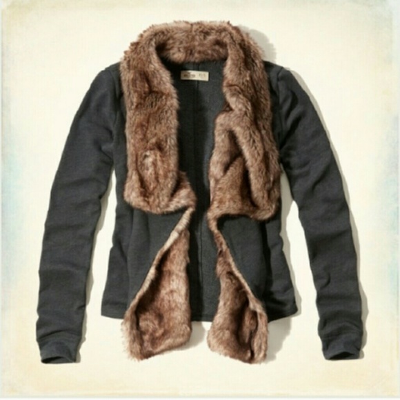 TRADED♡faux fur lined cardigan