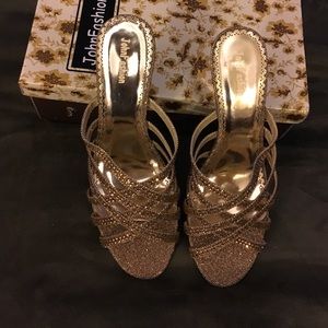 Dress wedge sandals NIB