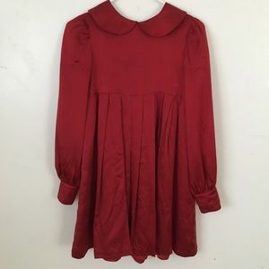 red silk babydoll dress