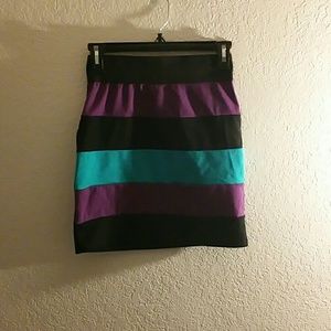 High waisted bodycon mini skirt