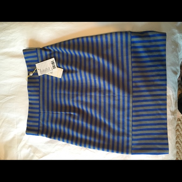 Striped pencil skirt