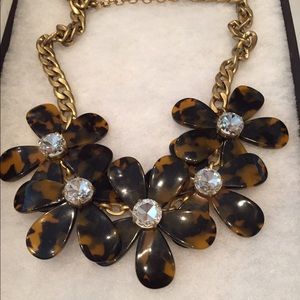 Jcrew tortoise flower necklace