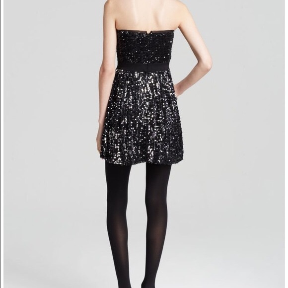 AQUA BLACK SEQUINED PROM DRESS NWT - Picture 2 of 2