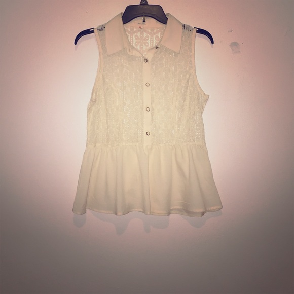 lace button up blouse