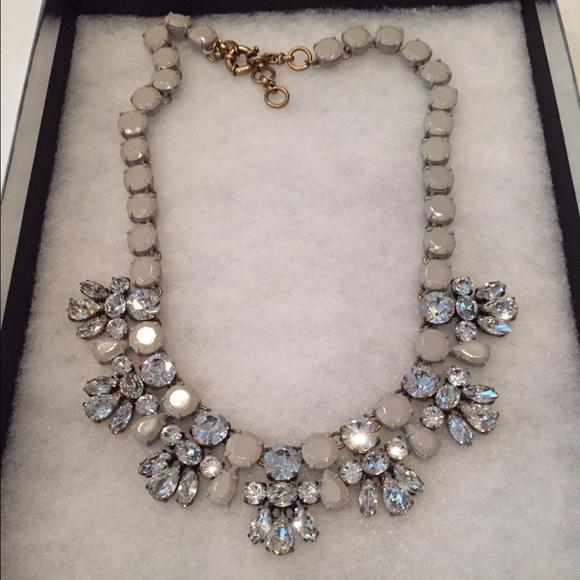 Jcrew gray and rhinestone necklace