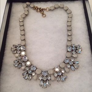 Jcrew gray and rhinestone necklace