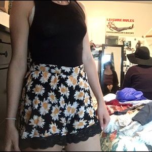 Sunflower High Waited Shorts