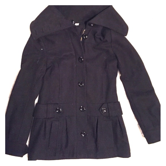 H&M black pea coat
