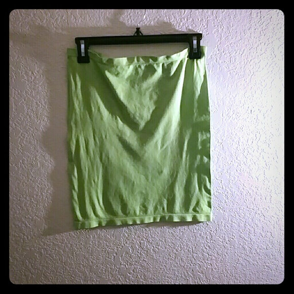 Lime green tube top