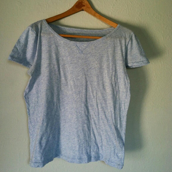 J. Crew Vintage Cotton Cap Sleeve T-Shirt sky blue
