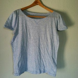 J. Crew Vintage Cotton Cap Sleeve T-Shirt sky blue