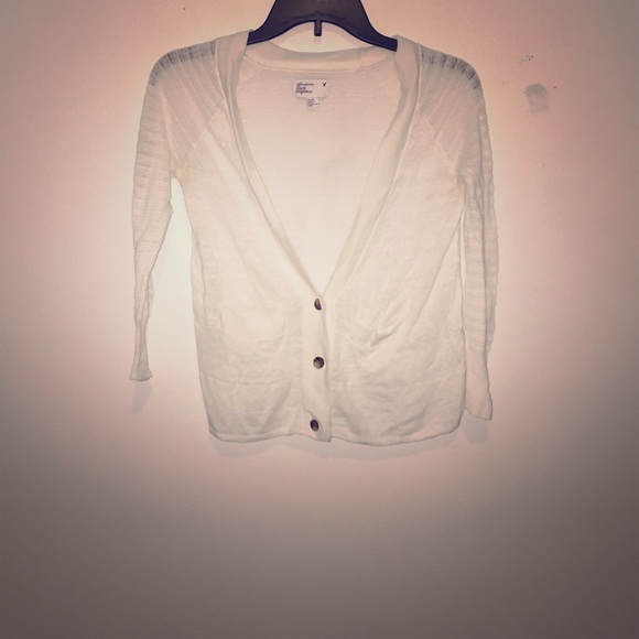 white button up cardigan