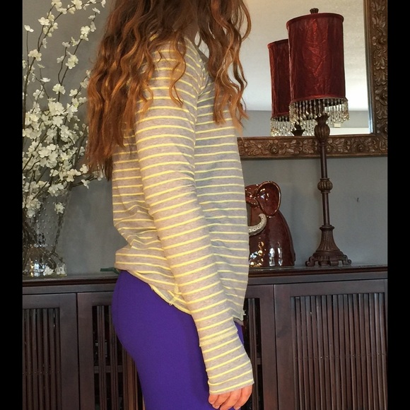 Lululemon Reversible  Gray & Yellow Long Sleeve