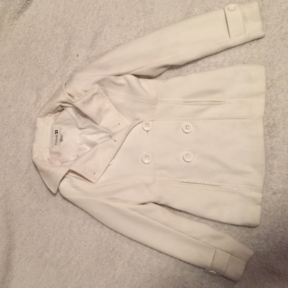 White forever 21 pea coat