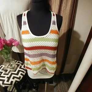Cute multicolored tank top with built in tank.NWOT