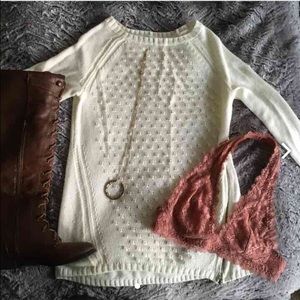 Thick cream sweater