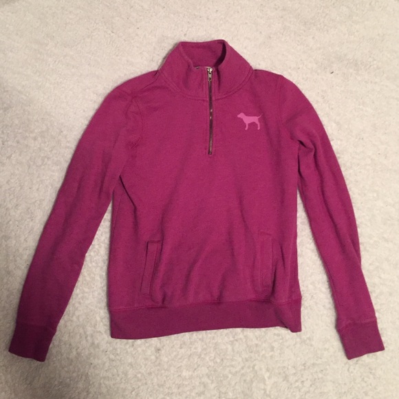 Victoria's Secret Pink zip up crew neck