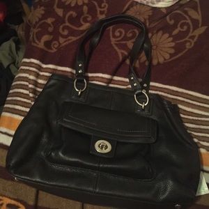 Black Leather Coach Purse.