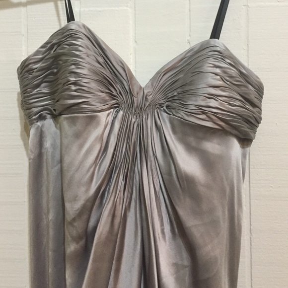 Silver silk dress