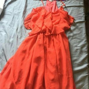 Orange Ruffle Dress