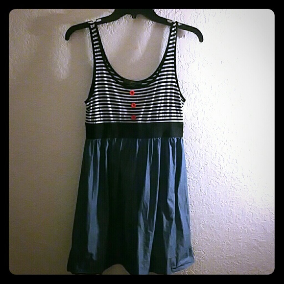 Forever 21 stripped top with demin bottom dress