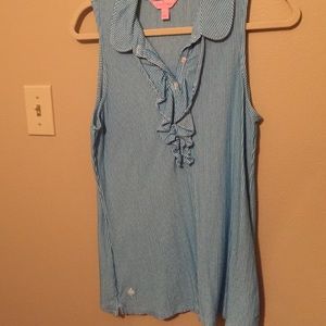 Blue striped Lilly Pulitzer top
