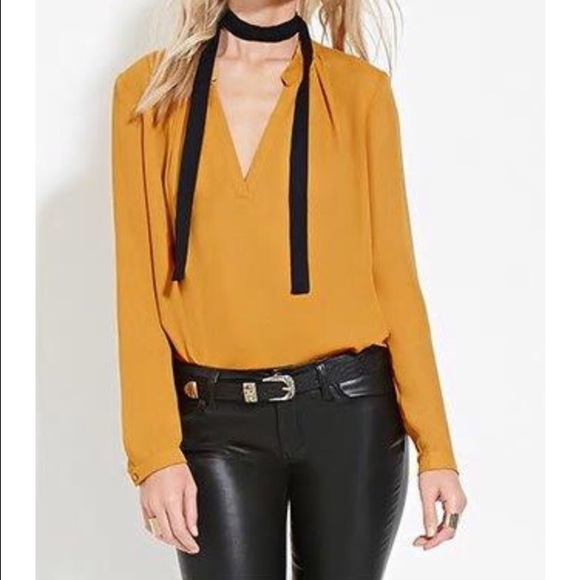 Forever 21 Tops - NEW Split-neck blouse