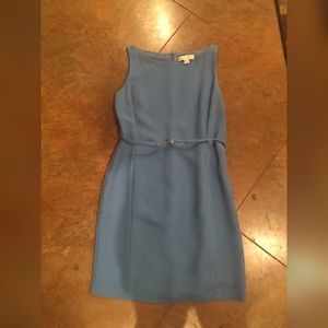 Sleeveless A-line Blue Dress.