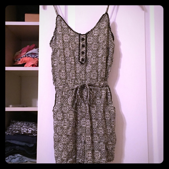 Black and white romper