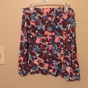 Multicolored printed skirt