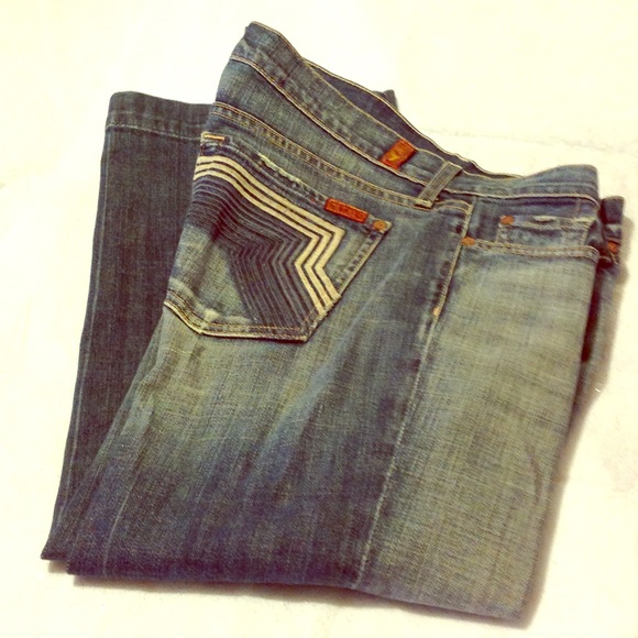 SEVEN 7 FOR ALL MANKIND DOJO CROPPED CAPRIS sz 32
