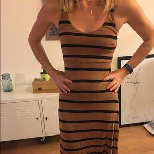 Striped casual summer maxi dress