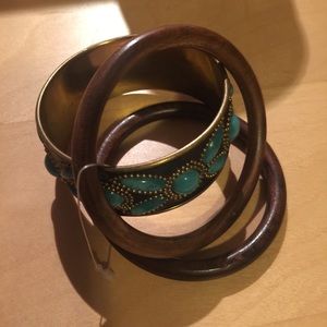 Set of wooden bangles